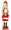 Weihnachtlicher Nussknacker-Soldat H110 cm aus Kunststoff mit Payettes-Melodie und rotem elektronischem Uhrwerk