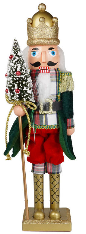 Weihnachtlicher Nussknacker-Soldat H110 cm aus Kunststoff mit Melodie und grünem elektronischem Uhrwerk prezzo