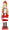 Weihnachtlicher Nussknacker-Soldat H80 cm aus Kunststoff mit roten Payetten