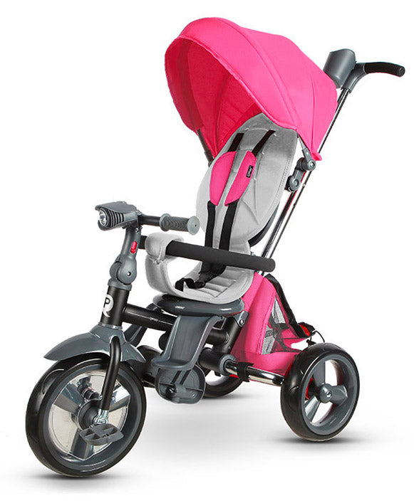 Triciclo Passeggino per Bambini 98x49x105 cm con Seggiolino Reversibile Ciao Rosa sconto