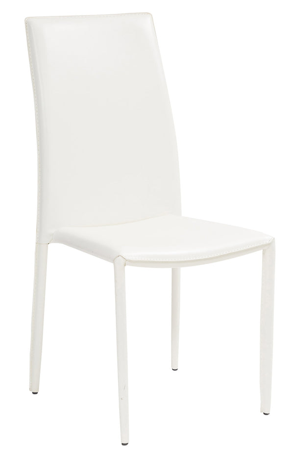 Gepolsterter Stuhl 52x44x91 cm in Dedis Kunstleder weiß prezzo