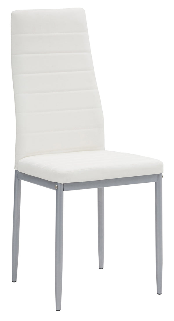 online Gepolsterter Stuhl 40 x 47 x 96 cm aus weißem Queen-Kunstleder