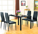 Sedia Imbottita 40x47x96 cm in Similpelle Queen Nera-7