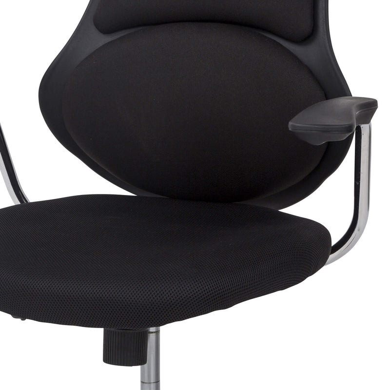 Sedia Poltrona Operativa da Ufficio in Tessuto Zunica Nera-3