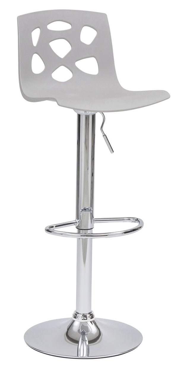 acquista Hocker mit Gasdruckfeder-Drehsitz aus grauem Manchester-Polypropylen