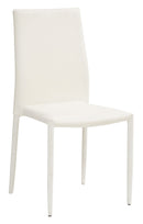 Sedia Imbottita 46x50x89 cm in Similpelle Dani Plus Bianca-1