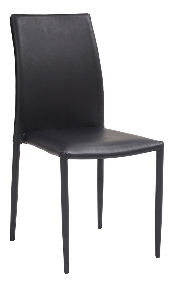 Gepolsterter Stuhl 46x50x89 cm in Kunstleder Dani Plus Schwarz sconto