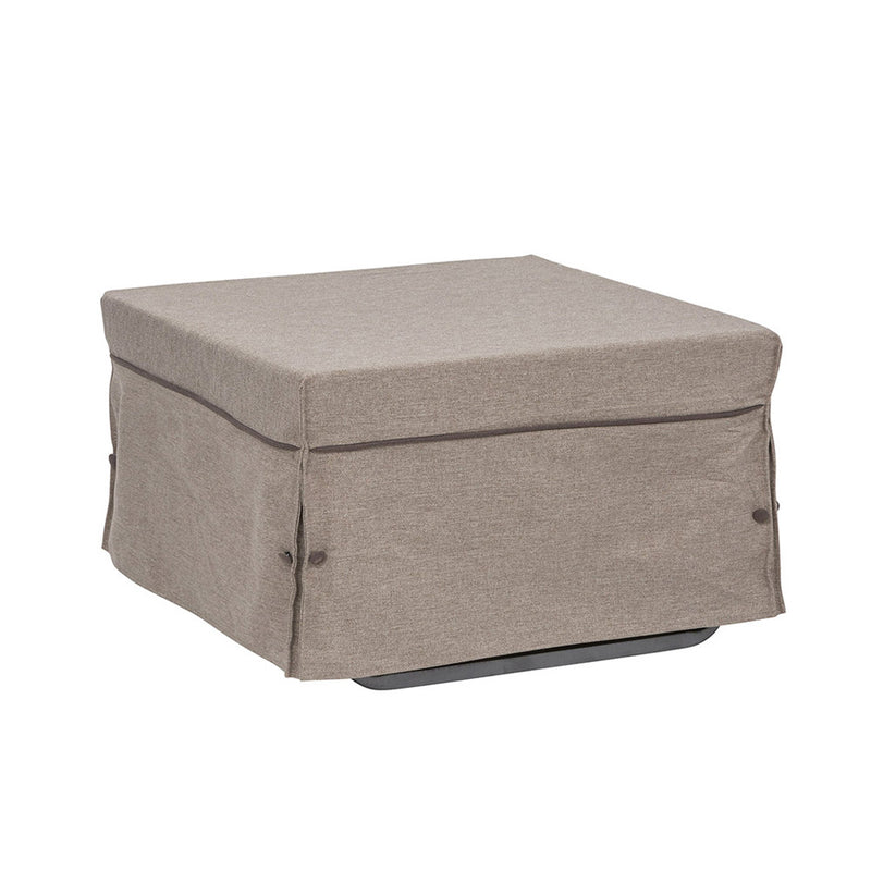 Pouf Letto Trasformabile Pieghevole con Materasso Rivestimento Corda-2