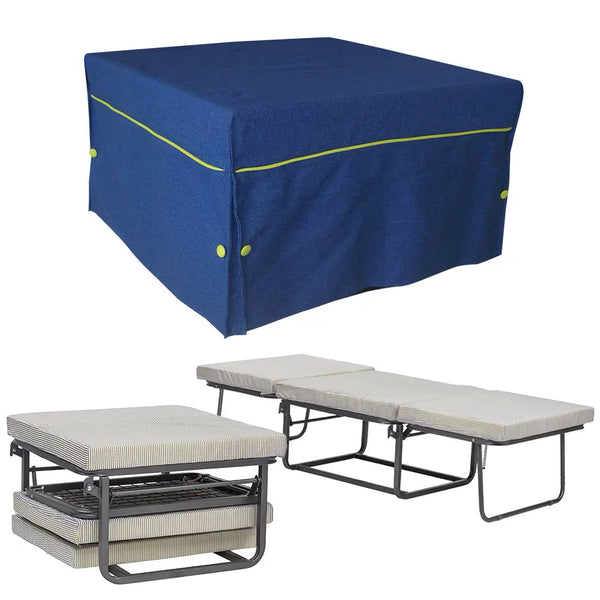 Faltbares umwandelbares Pouf-Bett mit blauer Polstermatratze prezzo