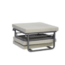 Pouf Letto Trasformabile Pieghevole con Materasso Rivestimento Blu-3