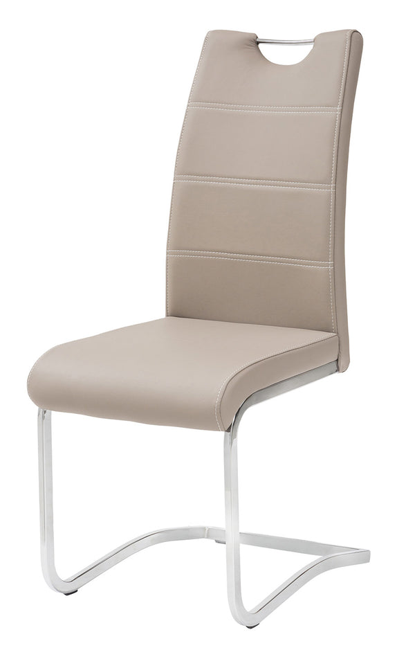 prezzo Gepolsterter Stuhl 41x61x101 cm in Kunstleder Idra Cappuccino
