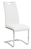 Sedia Imbottita 41x61x101 cm in Similpelle Idra Bianca-1