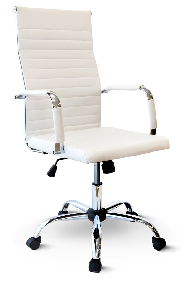 Chefsessel aus weißem Kunstleder online