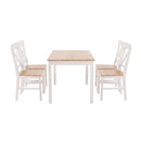 Set Woody Tavolo e 4 sedie Rovere Gambe Bianche-2