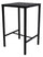 Tavolo Alto da Giardino 70x70xH110 cm in Metallo Utility Nero