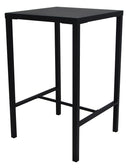 Tavolo Alto da Giardino 70x70xH110 cm in Metallo Utility Nero-1