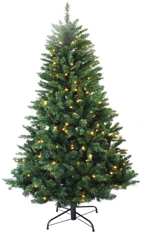 acquista Künstlicher Weihnachtsbaum mit grünen LED-Leuchten in verschiedenen Größen