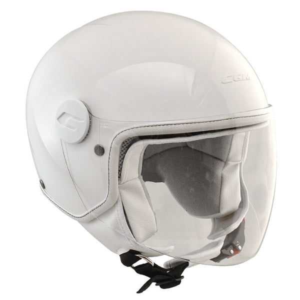 sconto Demi-Jet-Helm für Kinder mit langem Visier CGM Magic Mono 205A Weiß Verschiedene Größen