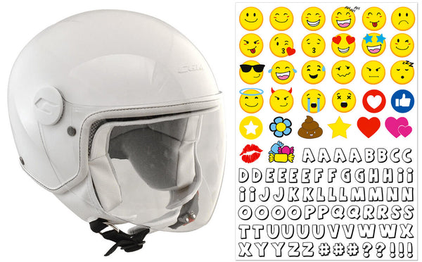 Demi-Jet-Helm für Kinder mit langem Visier CGM Magic Smile 205S Weiß Verschiedene Größen acquista