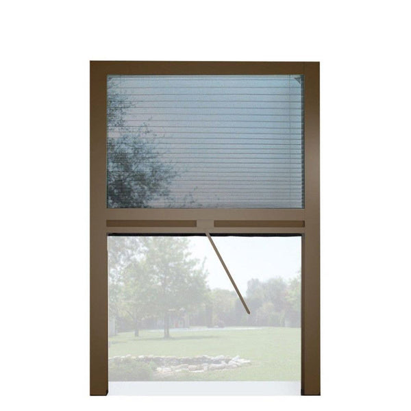 sconto Plissee Insektenschutz für Fenster 85x160 cm Reduzierbar Bronze