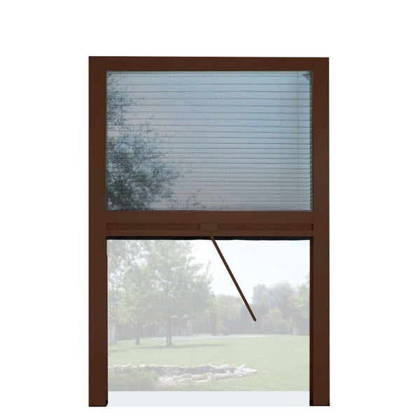 online Plissee Insektenschutz für Fenster 160x160 cm reduzierbar Braun