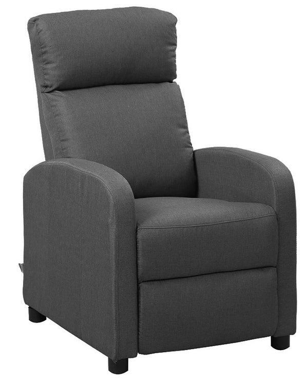 Manuell verstellbarer Relax-Sessel aus geräuchertem Amabel-Stoff acquista