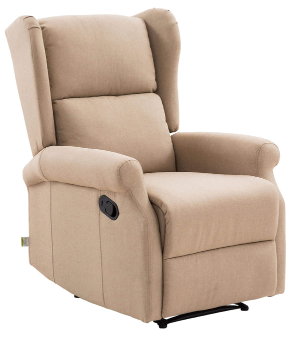 Manuell verstellbarer Relax-Sessel aus Bergere Arlette-Stoff in Safari acquista