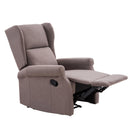 Poltrona Relax Reclinabile Manuale in Tessuto Bergere Arlette a Tortora-5