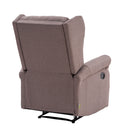 Poltrona Relax Reclinabile Manuale in Tessuto Bergere Arlette a Tortora-6
