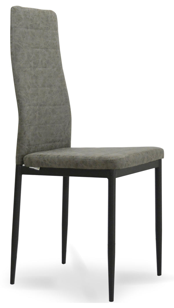 acquista Gepolsterter Stuhl 40x47x96 cm in Mechanical Grey Queen Kunstleder