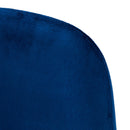 Sedia Imbottita 44x39x85 cm in Tessuto Vellutato Sky Plus Blu-2