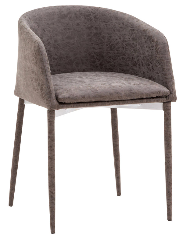 online Gepolsterter Sessel 79x52x52 cm in Prima Grey Mechanic Kunstleder