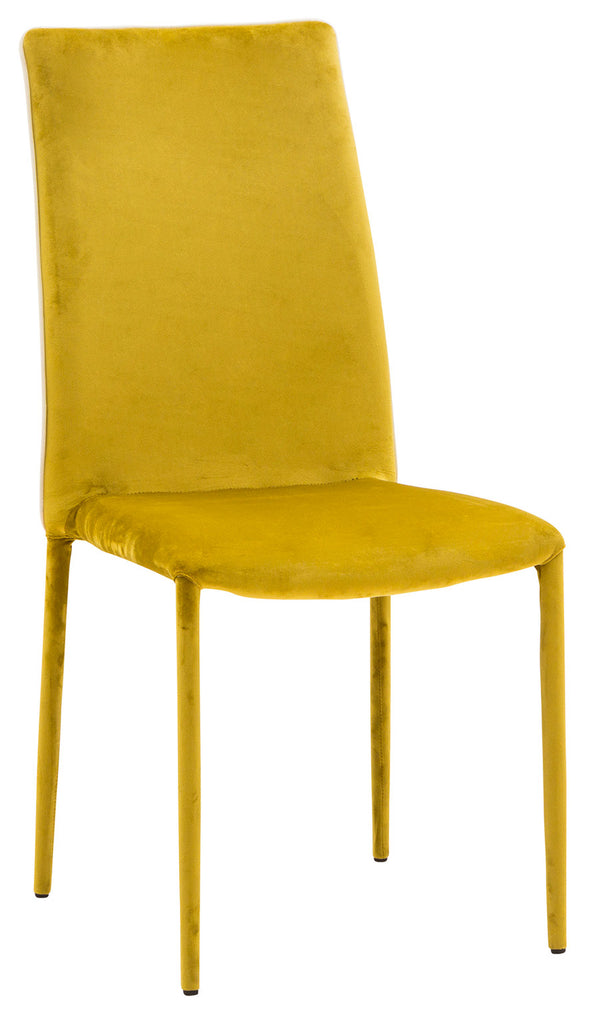 online Gepolsterter Stuhl 58x44x97 cm in Samtstoff Dedis Plus in Gelb