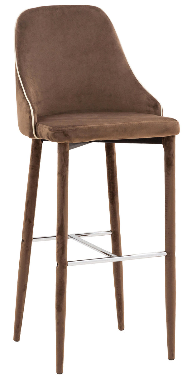 Hoher Hocker 45x50x110 cm in Samtstoff New Plana Plus Cappuccino online