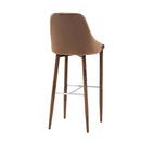 Sgabello Alto 45x50x110 cm in Tessuto Vellutato New Plana Plus Cappuccino-3