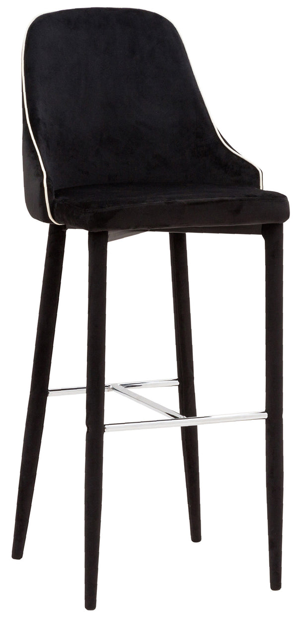 acquista Hoher Hocker 45x50x110 cm in schwarzem New Plana Plus Samtstoff