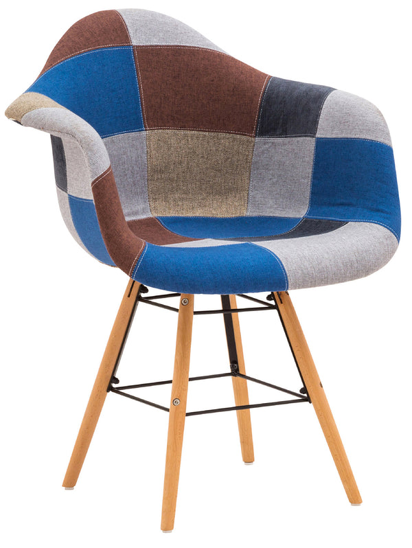 Gepolsterter Sessel 80 x 64 x 59 cm aus Stoff Patchwork Roma 3 Plus sconto