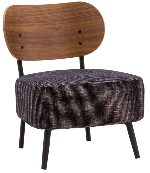 online Gepolsterter Sessel 58x64x72 cm in Holz und Stoff Ora Nera