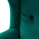 Poltrona Imbottita 84x102x103 cm in Tessuto Velluto Julia Plus Verde Petrolio-2