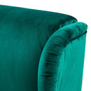 Poltrona Imbottita 84x102x103 cm in Tessuto Velluto Julia Plus Verde Petrolio-6