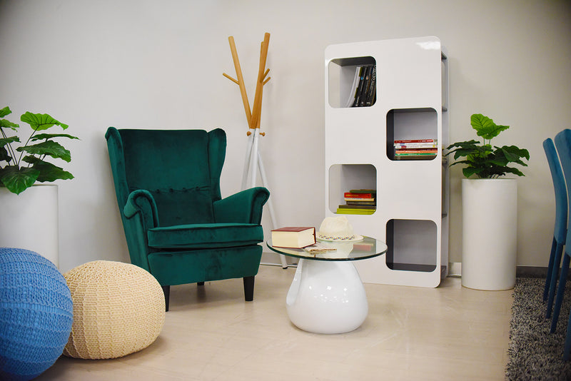 Poltrona Imbottita 84x102x103 cm in Tessuto Velluto Julia Plus Verde Petrolio-7