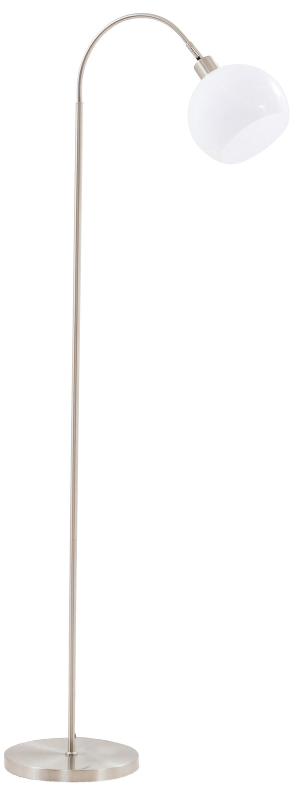 Stehlampe aus satiniertem Nickel E27 Lampenschirm aus PVC Garda online
