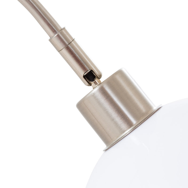 Lampada da Terra in Nickel Satinato E27 Paralume in PVC Garda-2