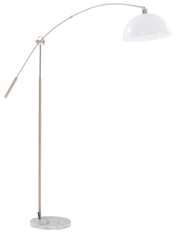 Stehlampe aus verchromtem Metall Schirm aus PVC Deca prezzo