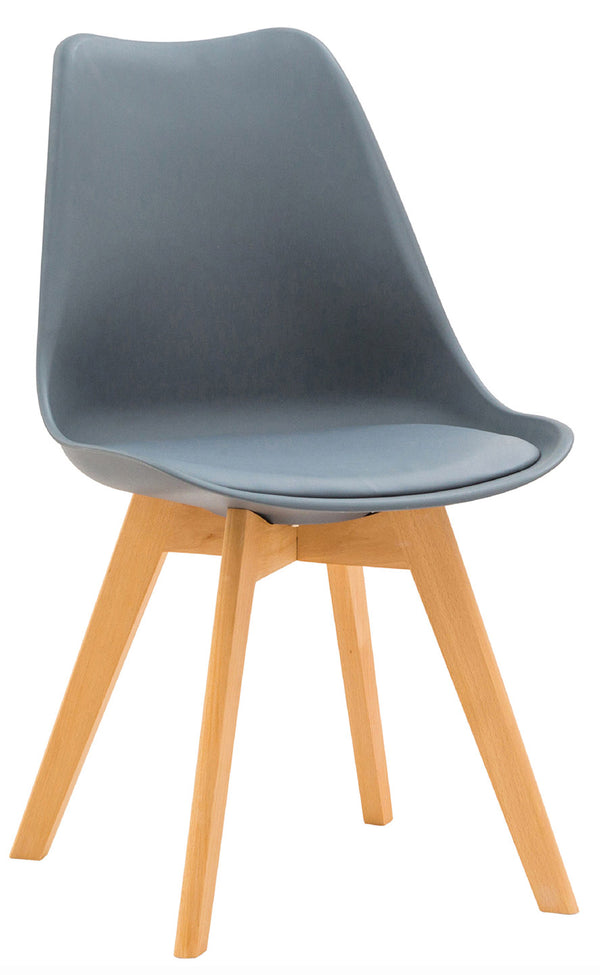 Stuhl 45x55x88 cm aus Polyurethan und Holz Isla Cenere acquista