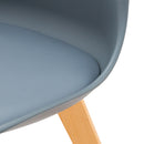 Sedia 45x55x88 cm in Poliuretano e Legno Isla Cenere-2