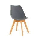 Sedia 45x55x88 cm in Poliuretano e Legno Isla Cenere-4