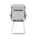 Sedia Poltrona Attesa da Ufficio in Similpelle Mito Bianca-3