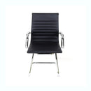 Sedia Poltrona Attesa da Ufficio in Similpelle Akka Nera-5