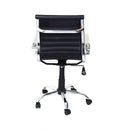 Sedia Poltrona Direzionale da Ufficio in Similpelle Akka Nera-3